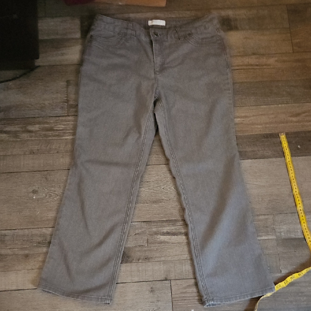 Christopher & Banks Gray Denim Pants Size 10 Petite